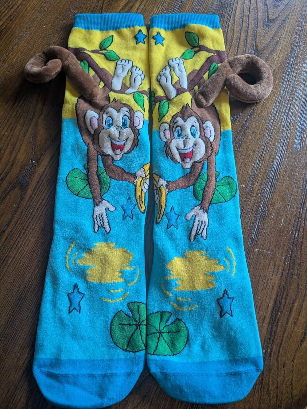 Kids Character Monkey Knee High Socks Age 3-5 NEW